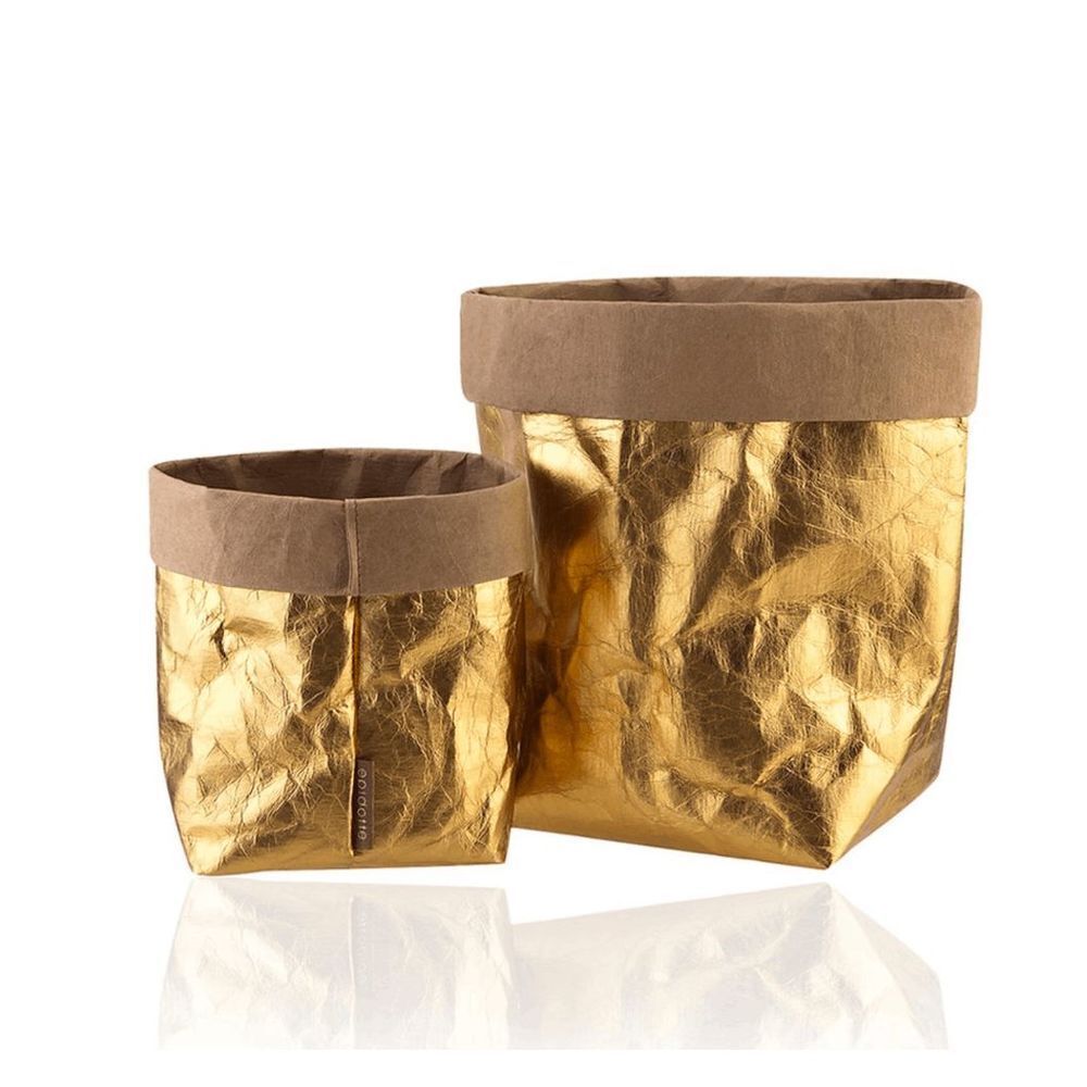 Metallic Gold Sack Bag